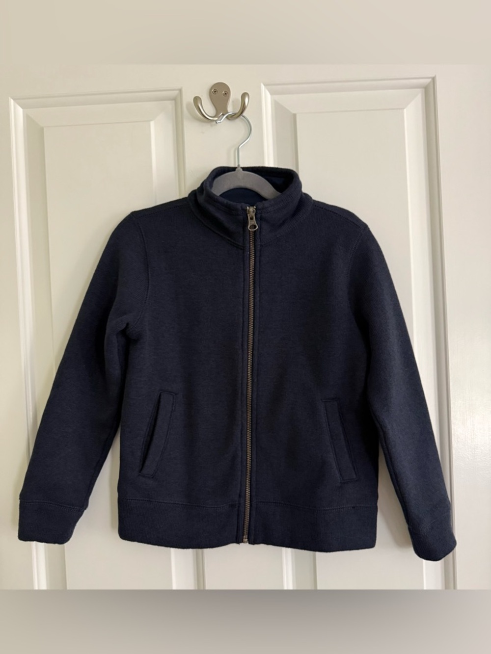 Crewcuts Boys Classic Navy Full Zip Sweater Size 6/7